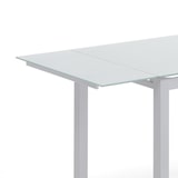 thumbnail of Oreste Luchetta tavolo allungabile CLEVE WHITE piano vetro temprato verniciato bianco H.76 x L.110 x P.70 cm