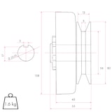 thumbnail of EBERTH Fliehkraftkupplung für 20,05 Ø mm Welle, 6-Backen Kupplung für Benzinmotor, Go Kart, Pocket Bike, Quad, Motorrad & mehr