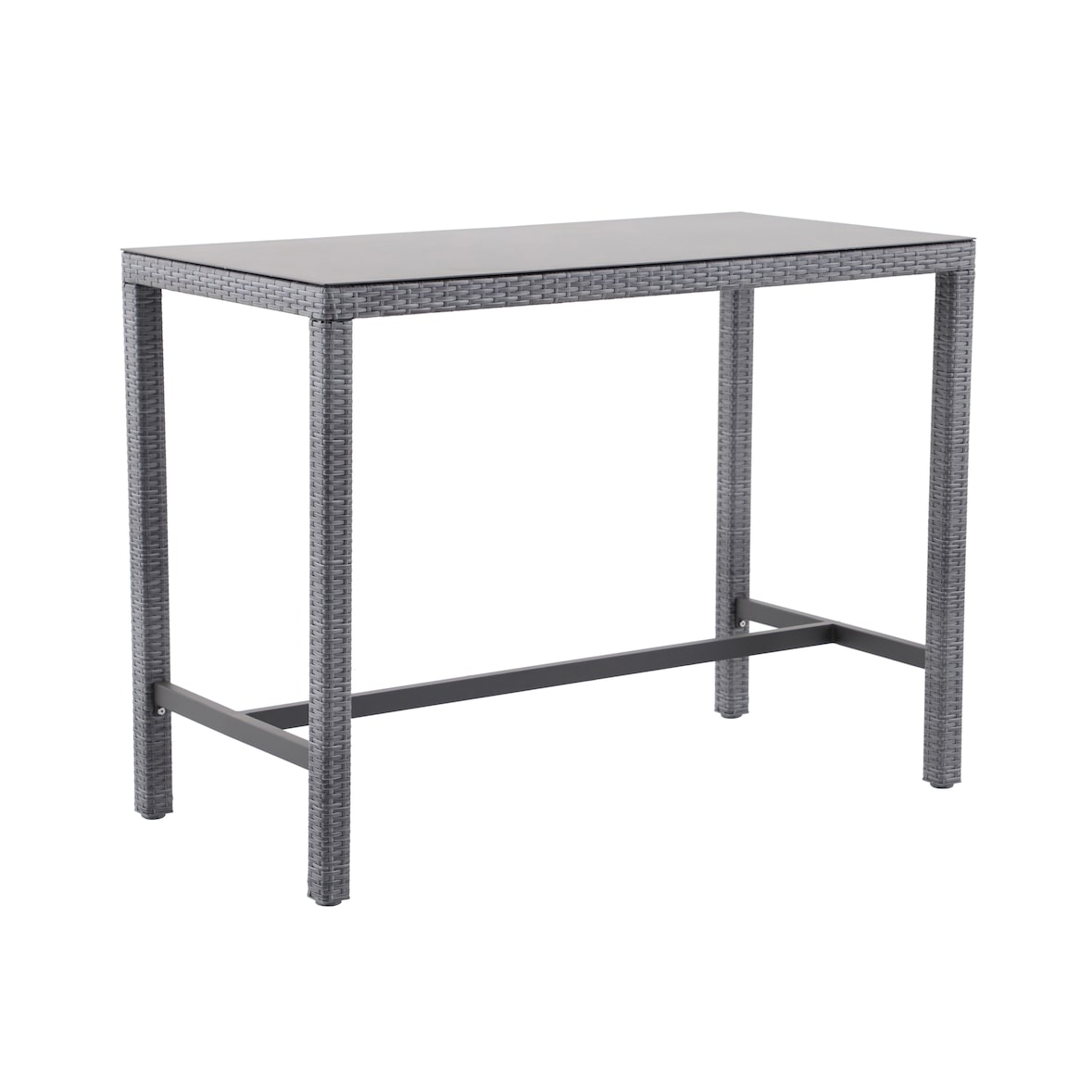 METRO PROFESSIONAL Gastro Bartisch Balsario, Alu/PE-Rattan, 140 x 70 cm, grau