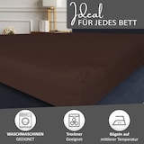 thumbnail of Spannbettlaken Boxspringbett 100% Baumwolle 180-200x220 cm Braun