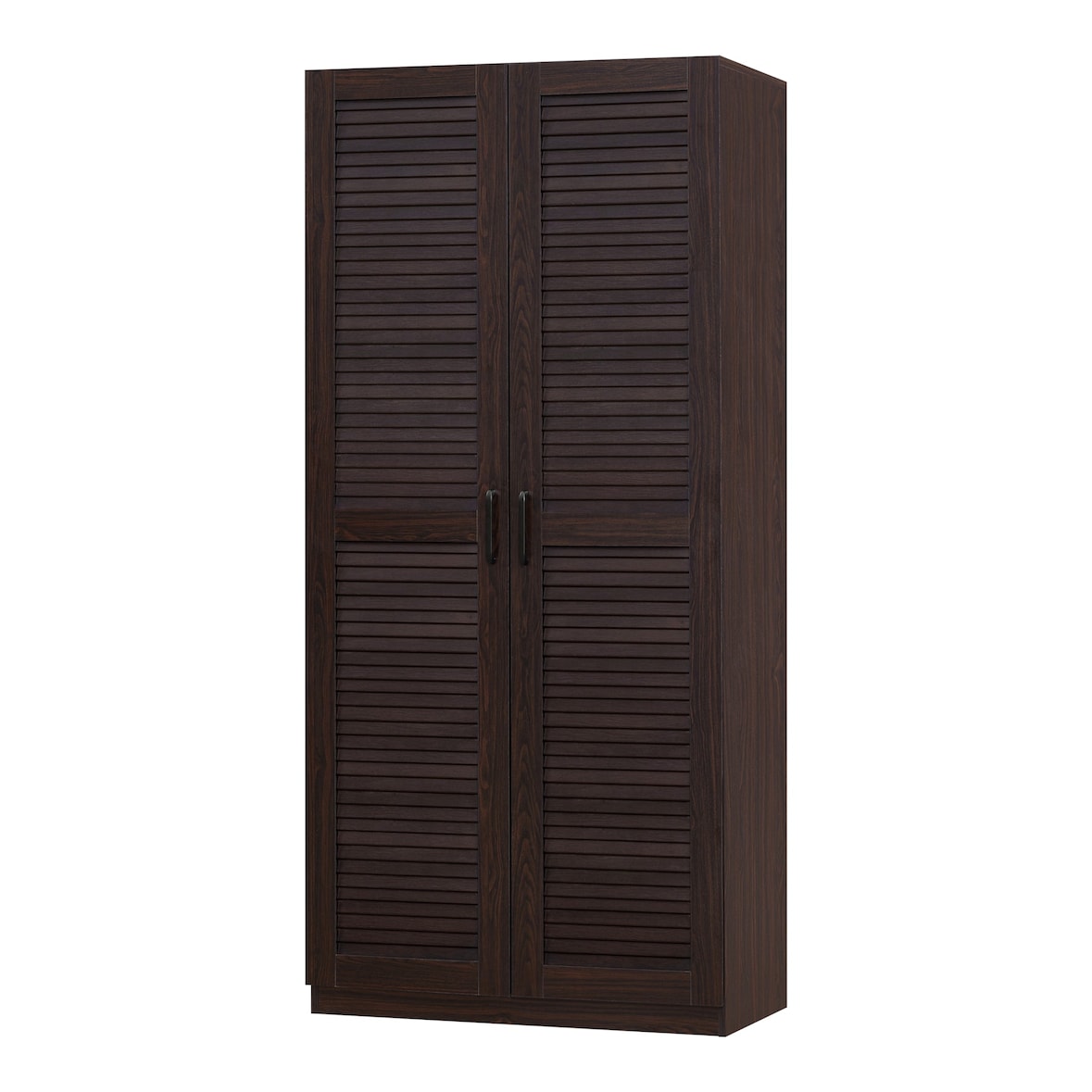 Helloshop26 - Guarda-roupa moderno para quarto unidade de armazenamento atemporal 1 prateleira MDF 176 x 80 x 52 cm efeito nogueira 03_0006375