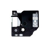 thumbnail of Fita de etiqueta genérica Dymo D1 45020 para Label Maker - Texto branco em fundo transparente - Largura 12 mm x 7 metros - Substitui S0720600