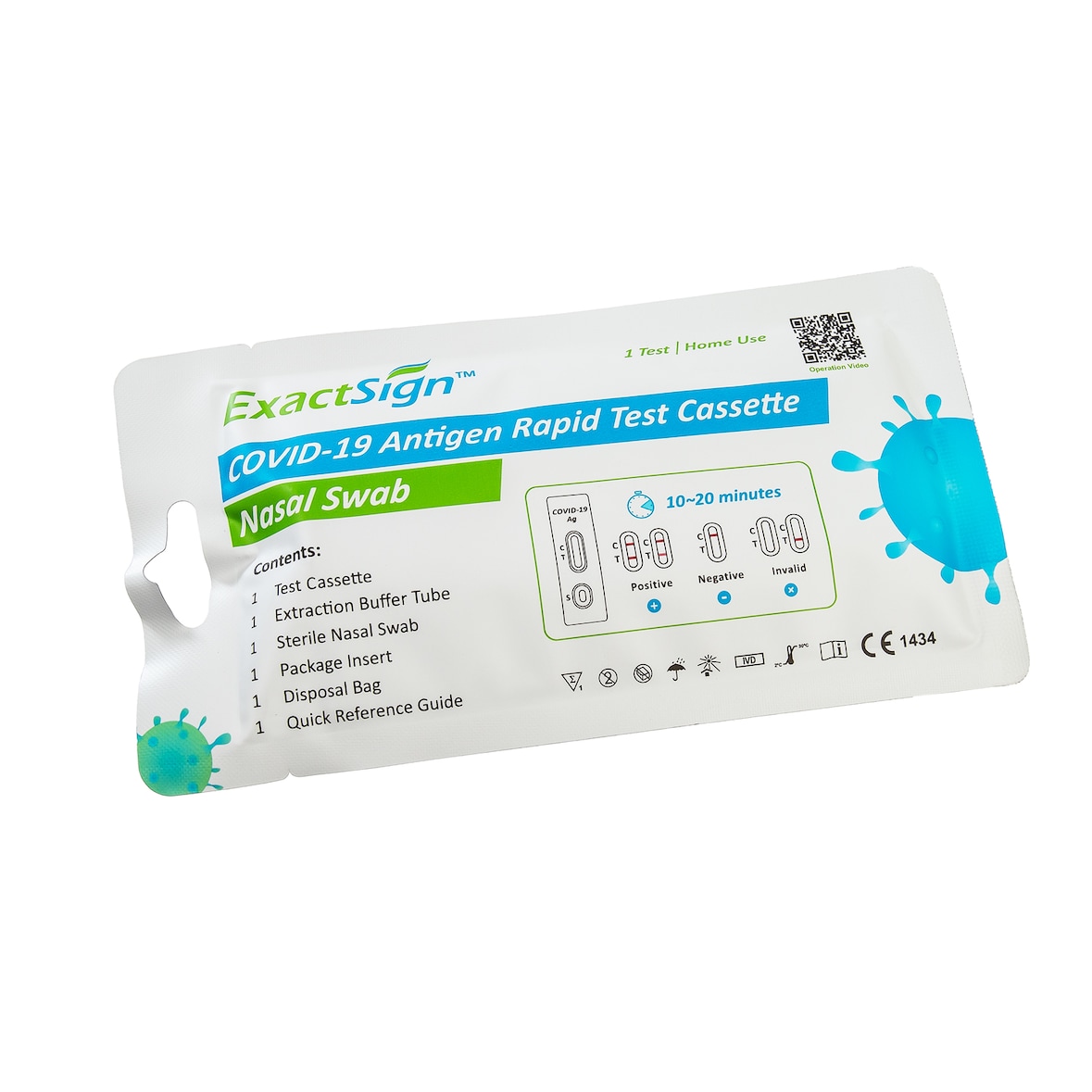 COVID-19 Antigen-Schnelltestkasette (Nasenabstrich) ExactSign – Laientest 1er