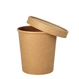 thumbnail of 500 Suppenbecher, Pappe rund 470 ml Ø 9,8 cm · 10 cm braun