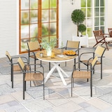 thumbnail of Outsunny-Gartentisch-Ø118 x 74H cm-Teak
