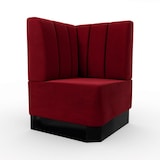 thumbnail of Gastro Eckbank Amsterdam | 64x64 cm | Samtstoff in Rot | Vertikal