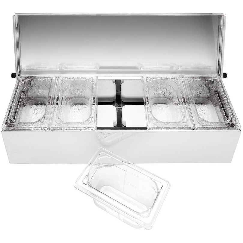 Condibox avec 5 bacs GN 1/9 Cristal+ - Matfer