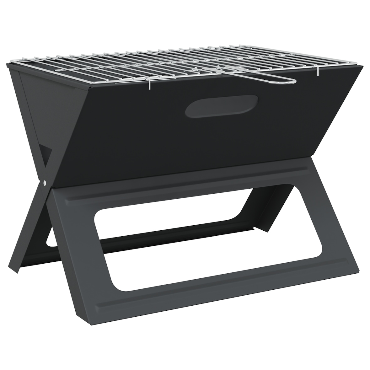 vidaXL Buiten Grill Zwart 46 x 30 x 31 cm Staal