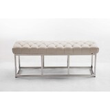 thumbnail of Banc Amun E en tissu Crème/120 cm