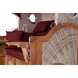 thumbnail of Strandkorb Komplettset - bene living - Ammersee Grande XL Teak - PE shell - Modell 550 - inkl. Liftersystem