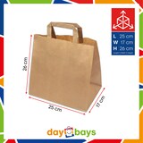 thumbnail of DayBays 25 Stk. Papiertüten 26+17x25 cm Braun mit Flachhenkel