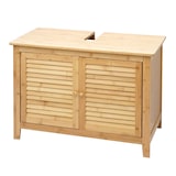 thumbnail of Arredo bagno bambu a listelle serie HWC-B18 mobile sottolavabo 60x80x40cm