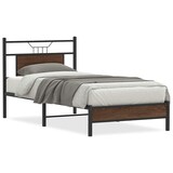 thumbnail of vidaXL Bedframe zonder matras bewerkt hout bruin eikenkleur 80x200 cm