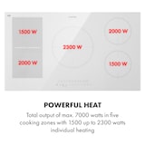 thumbnail of Delicatessa 90 Hybrid Einbaukochfeld Induktion 5 Zonen 7400W Weißes Glas