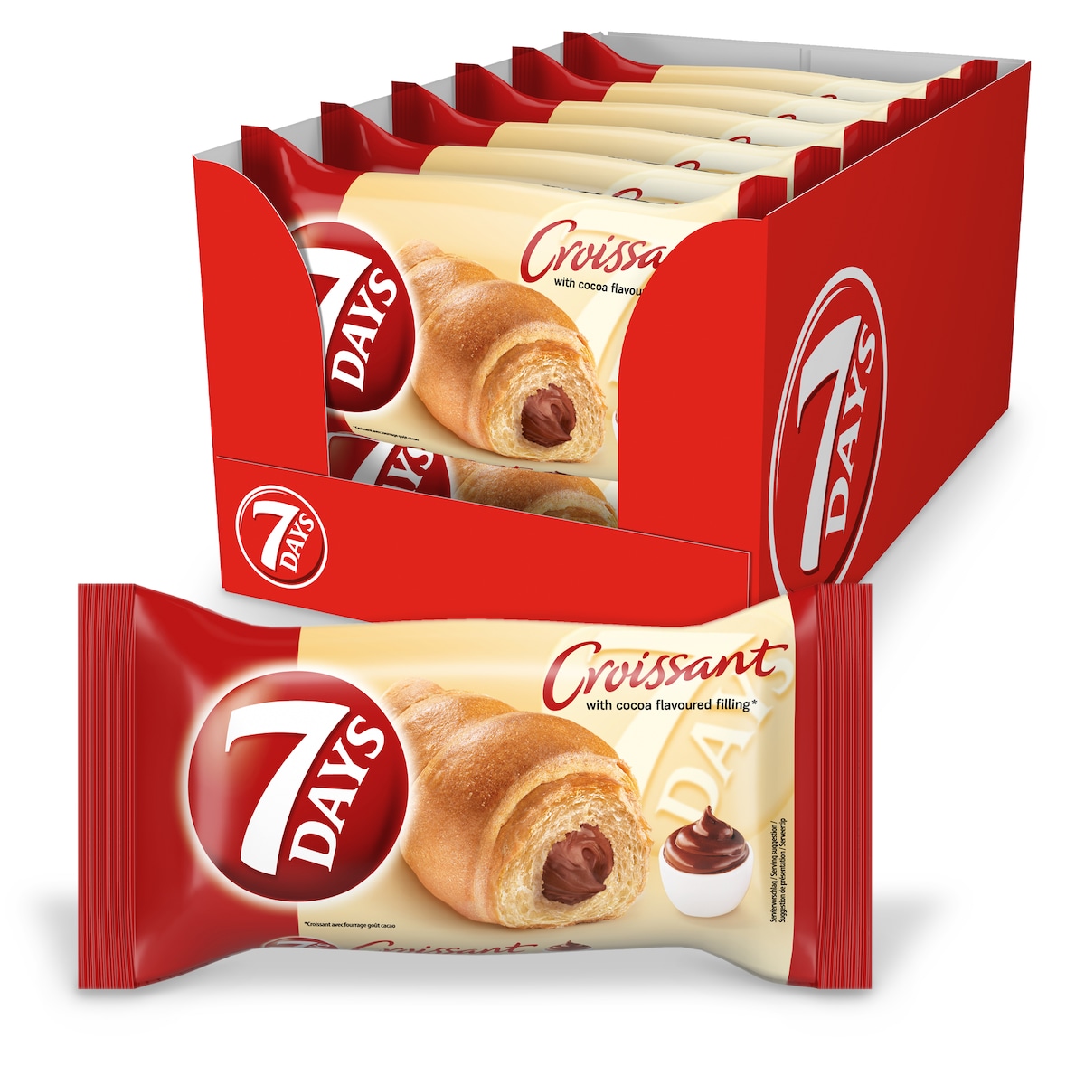7 Days Croissants Kakao 10 x 60 g (0,6 kg)