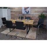 thumbnail of 6er-Set Konferenzstuhl Sammy | HxBxT 93x56x56cm | Sitzhöhe 47cm | Stahl | Schwarz | Besucherstuhl Freischwinger Lehnstuhl