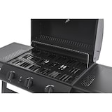 thumbnail of aro 3-branders gasbarbecue, grilloppervlak 33 x 55 cm, verrijdbaar, werkblad, staal, zwart