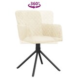 thumbnail of vidaXL Esszimmerstühle 2 Stk. Drehbar Creme Samt