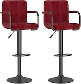 thumbnail of vidaXL Barhocker 2 Stk. Weinrot Samt