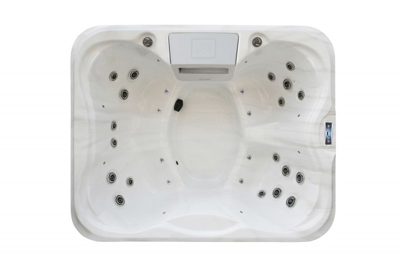 Outdoor Spa Außenwhirlpool Sprudelwanne Sprudelbad Whirlpool Whirlwanne Draußen Pool Garten Wellness Terrasse Balkon Felicia vier Personen Jet-Line