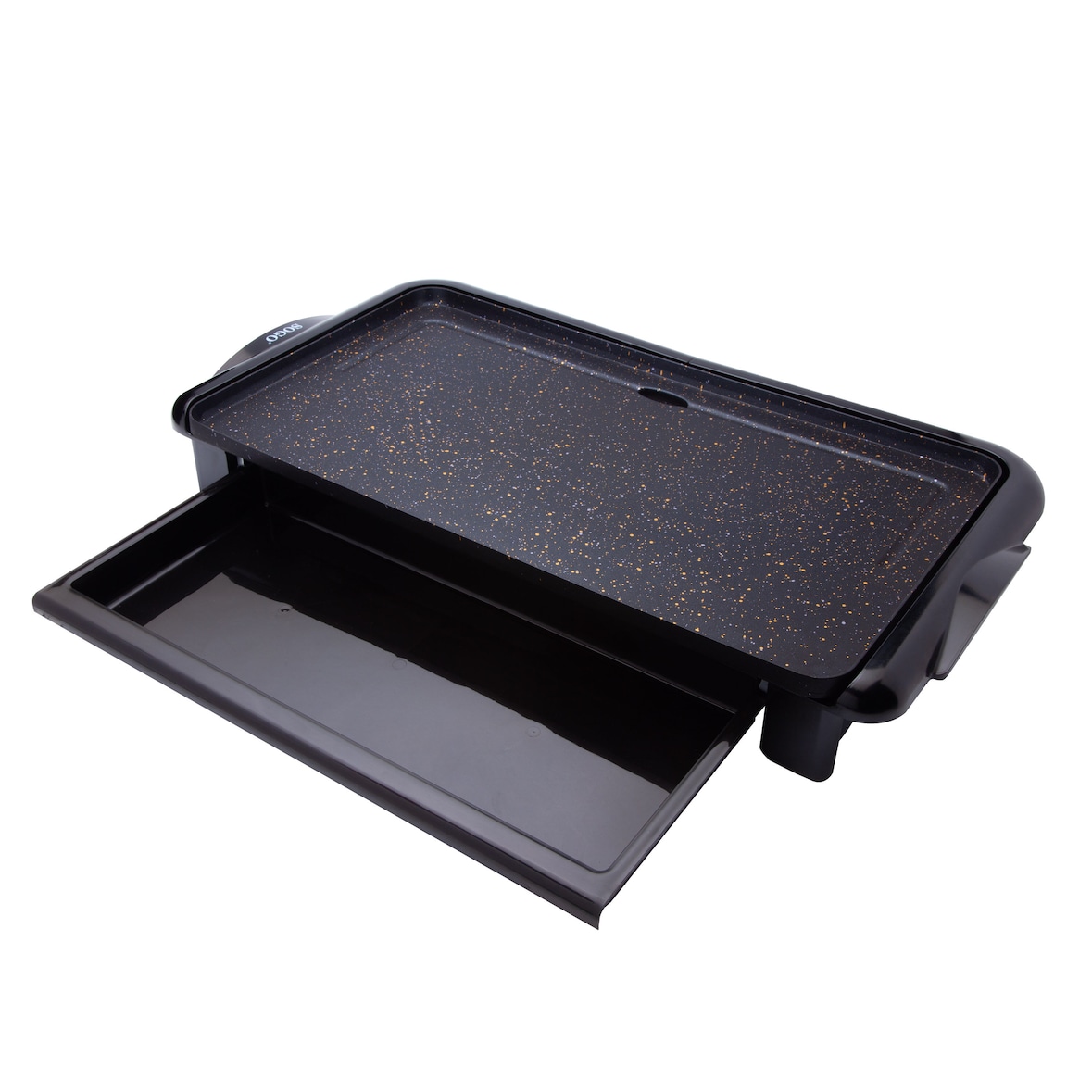 Sogo Gladde Kookplaat 2000W, Antiaanbaklaag Steenlook, Groot Oppervlak 46×26 cm, Snelle Opwarming en Gelijkmatige Warmte