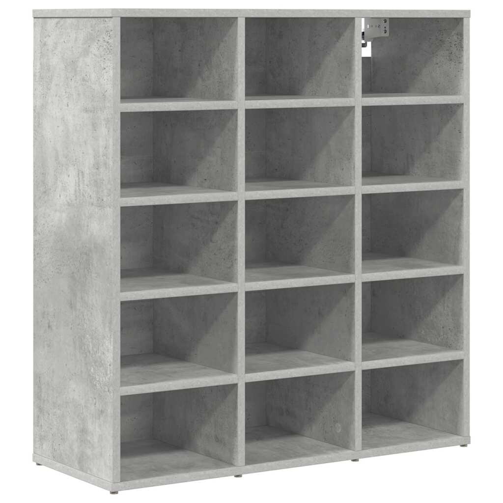vidaXL Schuhschrank Betongrau 77,5 x 30 x 83,5 cm Holzwerkstoff
