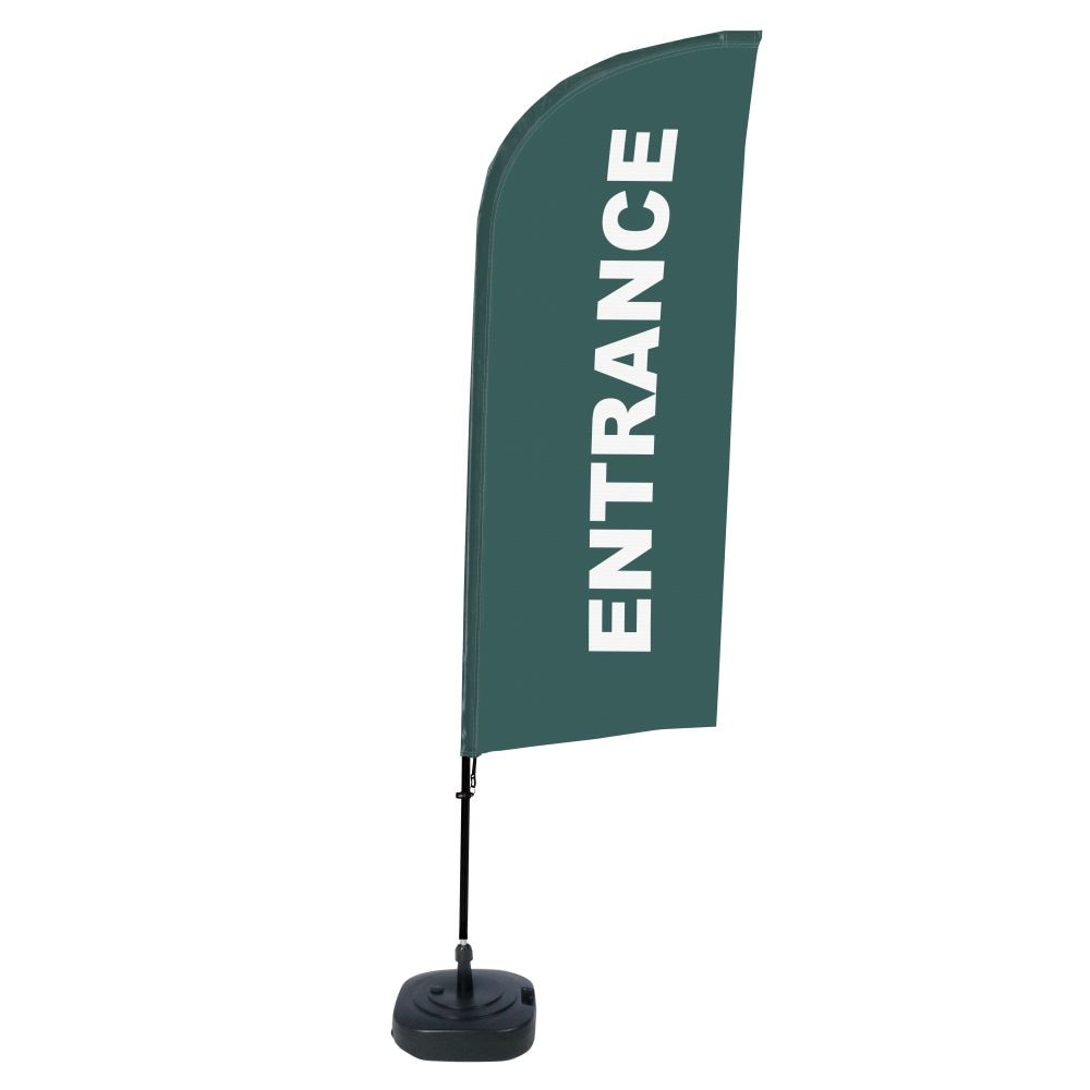 Showdown Beachflag - Komplett-Set - Entrance Englisch - Grau/Schwarz