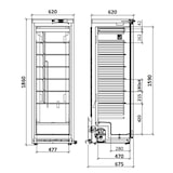 thumbnail of MARECOS Armoire  - Neg - 1P. - Ext Inox -P. Pleine - Int 477X470X1590Mm -  268L - 320W - Froid Statique - Serrure  ACE-430-CS-A-PO