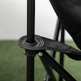 thumbnail of Campingstuhl faltbar Schwarz 61x54x66 cm mit Seitentasche Tragetasche Stahlgestell wetterfester Sitz aus Polyester für Outdoor und Garten
