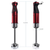 thumbnail of Arendo - Stabmixer, 1000 W, Edelstahl Pürierstab in rot, Handmixer mit Becher, stufenlose Regelung