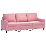 thumbnail of vidaXL 3-Sitzer-Sofa mit Hocker Rosa 180 cm Samt