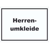 thumbnail of Herrenumkleide Schild mit Text waagerecht A1 Rückseite selbstklebend