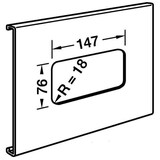 thumbnail of Tehalit Geräteblende R 8285 gr R82857030