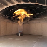 thumbnail of MF - Holzbackofen für den Außenbereich Modell OLYMPUS MONS (Weiß - 130 x 130 x 161 cm) – Isoliert mit Kork und 3 Keramikmatten