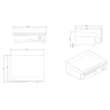 thumbnail of vaiotec Elektro Grillplatte, Grillfläche 1/3 gerillt und 2/3 glatt, 550 x 445 mm