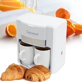 thumbnail of Cafetière 2 Tasses Duo Techwood TCA-202 Puissance : 420-500W - Coloris Blanc - deux tasses en porcelaine inclus