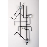 thumbnail of Wandteelichthalter MIX4 Schwarz Wandkerzenhalter Metall 73 cm Teelichthalter