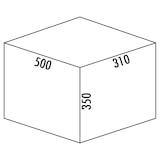 thumbnail of Naber Cox Stand-UP® 350 K/500-3, Abfallsammler anthrazit, H 350 mm 8013404