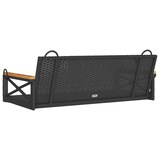 thumbnail of vidaXL Hängebank Schwarz 109x62x40 cm Poly Rattan