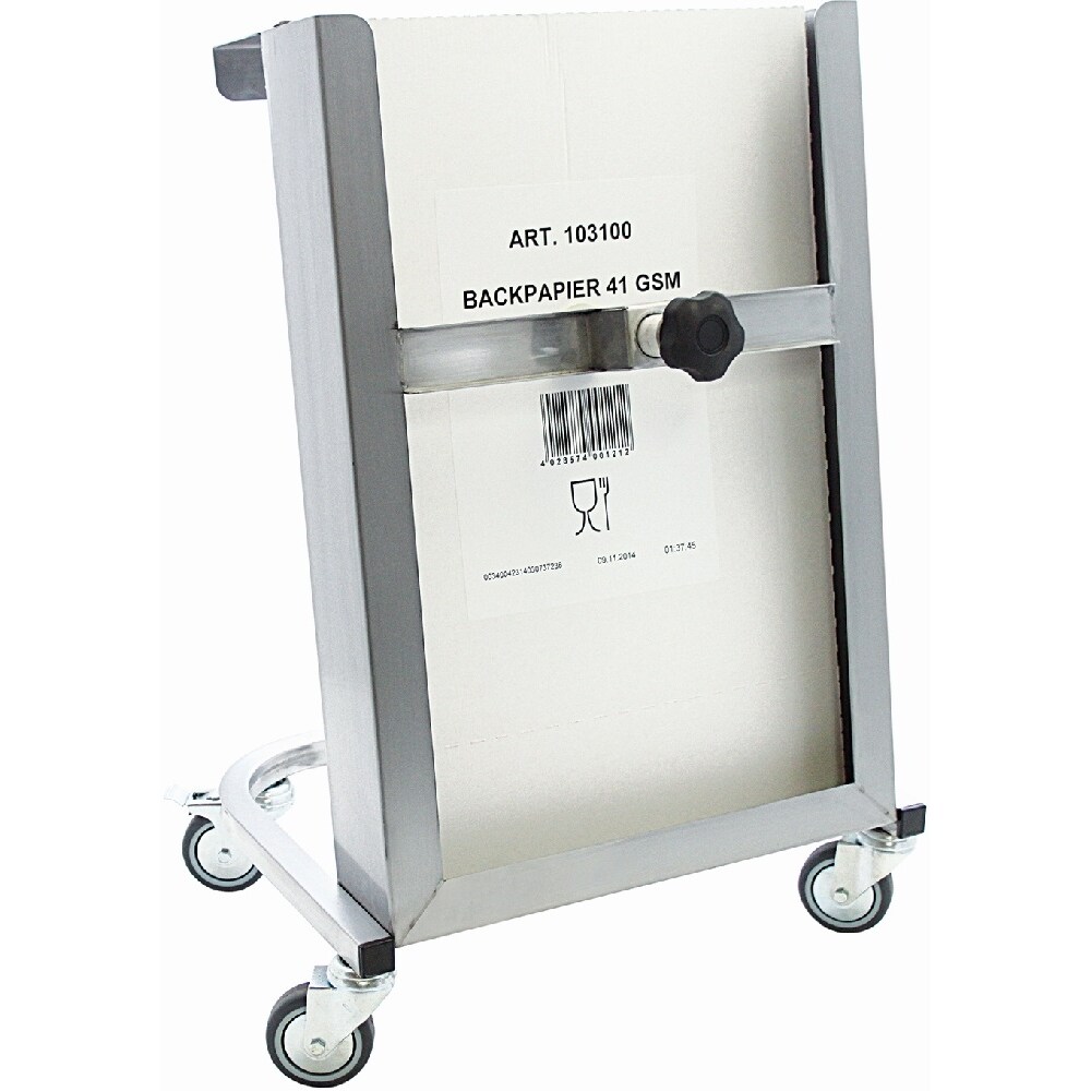 1 x SCHNEIDER Fahrgestell für Backtrennpapier,  Edelstahl 400 x 600 mm