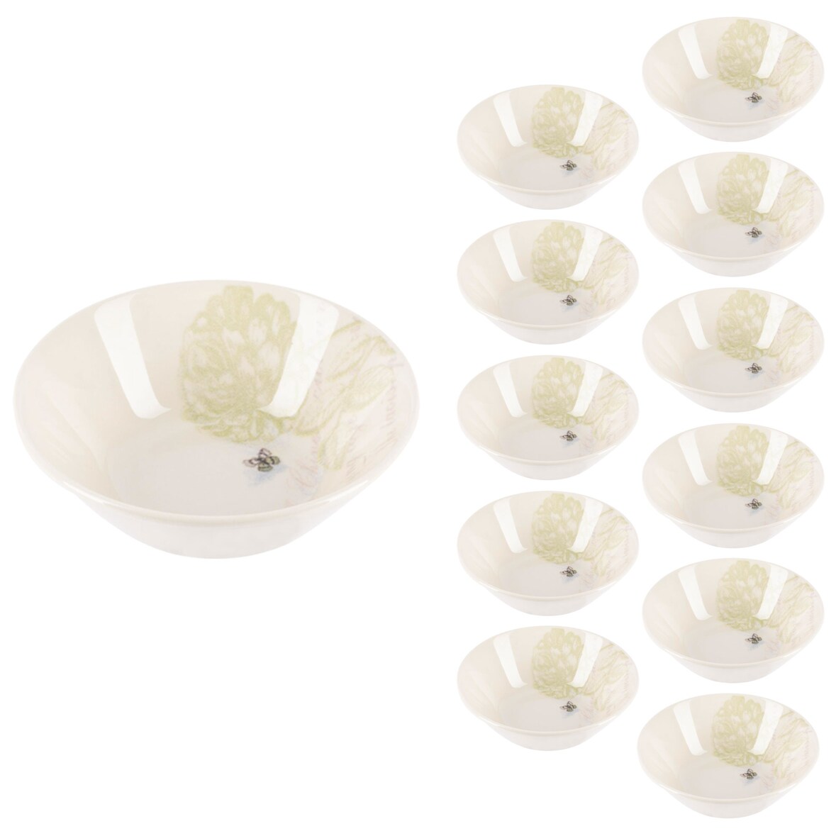 BERGNER - Set aus 12 Schalen 500 ml aus Steinzeug - Butterfly