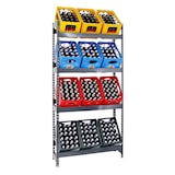 thumbnail of PROREGAL Étagère caisses à boissons HIGH BIG CAMEL | HxLxP 200x100x30cm | 12 Caisses, 100kg par niveau | Anthracite | Porte-caisses