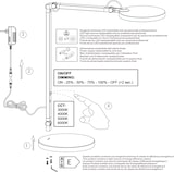 thumbnail of Regina - Verstellbare Tischleuchte aus Aluminium von Fabas Luce - Integrierte 9-W-LED, berührungsempfindlich, dimmbar, CCT (3000K-4000K-5000K-6000K)