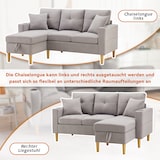 thumbnail of L-förmiges Sofa 219x142x90 cm mit Chaiselongue und Stauraum – Flexibles Design für modernen Komfort in Dunkelgrau