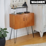 thumbnail of WAGNER Möbelbeine HAIRPIN LEGS Retro 4tlg. Set - 12 x 12 x 40 cm, Stahl, schwarz, Bein schräg&Anschraubplatte - 12824004