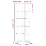 thumbnail of vidaXL Eck-Bücherregal 5 Böden Weiß 50x50x179 cm Holzwerkstoff