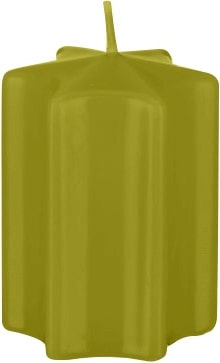 Sternkerzen Scottish Grün 10 x Ø 6 cm, 4 Stück