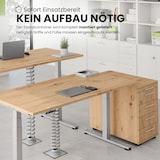 thumbnail of bümö Schreibtisch Schrank abschließbar, Schubladenschrank Holz in Asteiche, Container mit Schubladen - Schubladen Schrank Büro, Schreibtisch