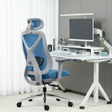 thumbnail of Silla de oficina ergonómica giratoria, reposabrazos 4D, reposacabezas 2D, respaldo oscilante, soporte lumbar y altura regulable - ZIK
