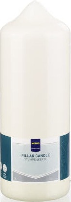 thumbnail of METRO Professional Candela a colonna, paraffina, 7,8 x 22 cm, circa 95 ore, avorio, 1 pezzo
